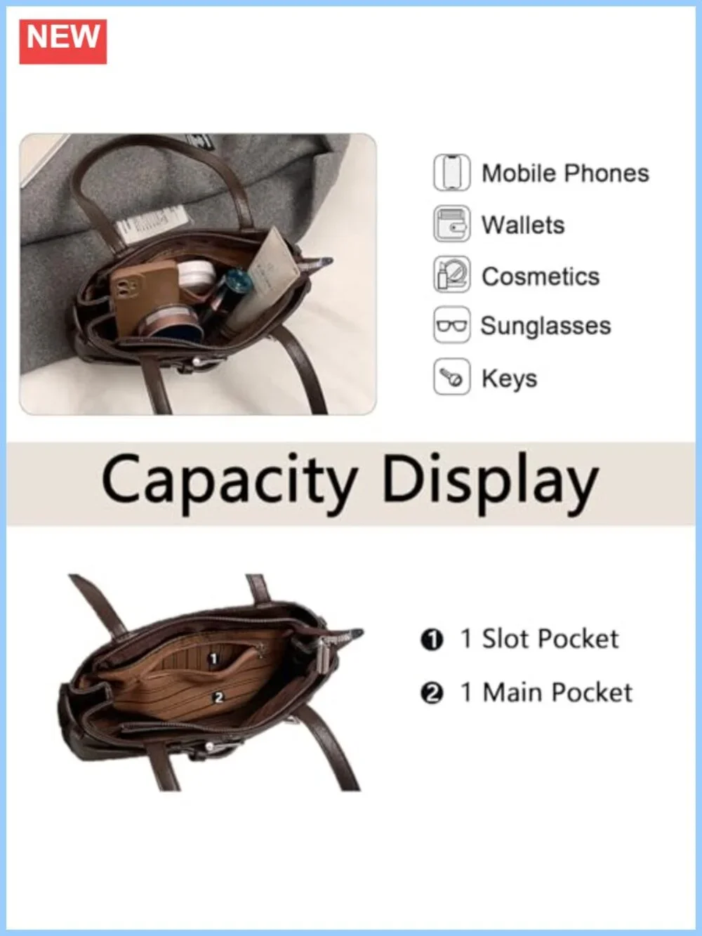 Y2K Hobo Shoulder Bag PU Leather Belt Buckle Underarm Satchel Handbag